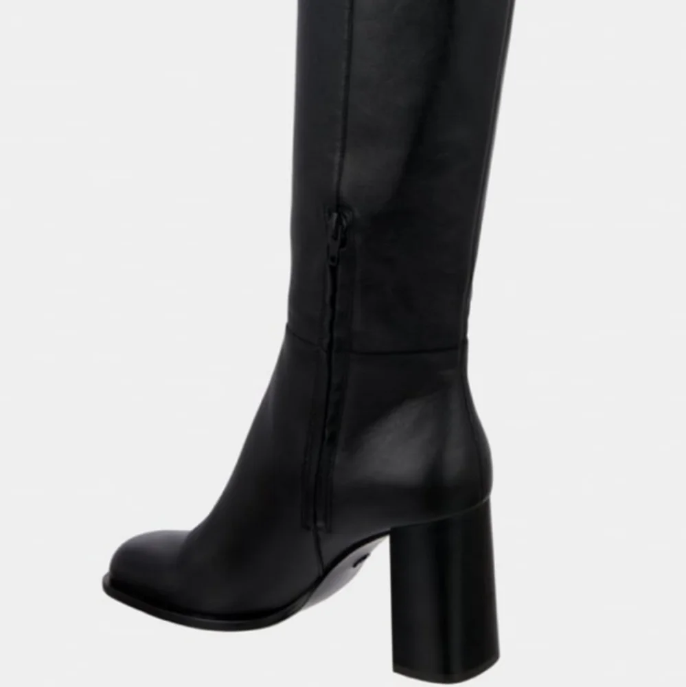RARE Zara Studio Atelier Limited Edition Over The Knee Leather Heeled Boots
